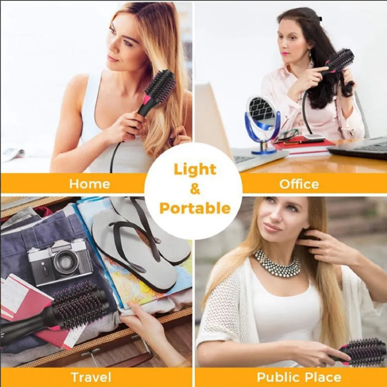 Cepillo Secador Rizador 3 En 1 Electrico